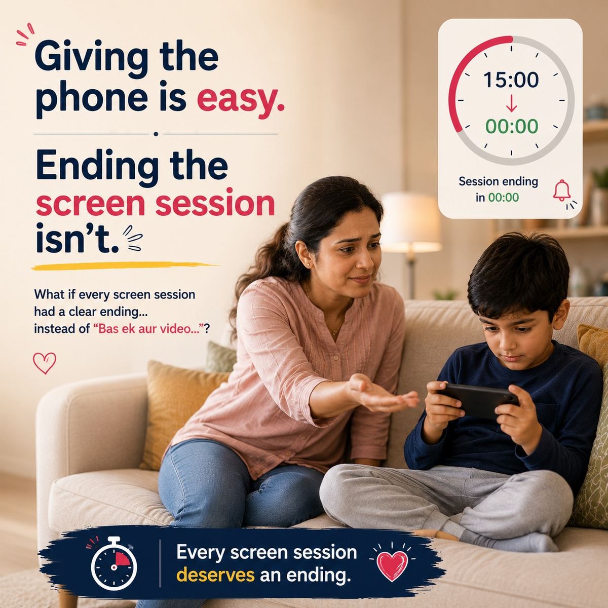 Giving the phone is easy, ending the screen session isn't